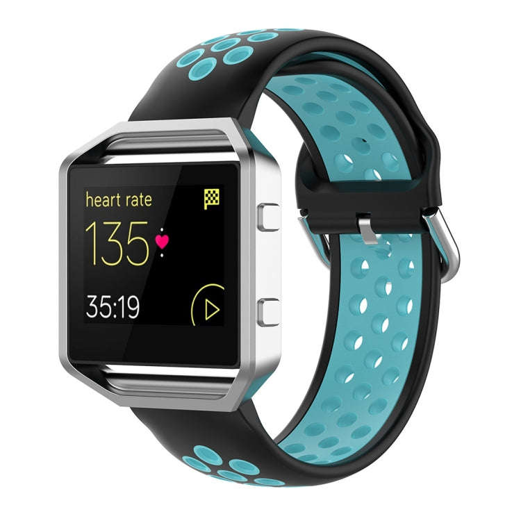 For Fitbit Versa 2 / Versa / Versa Lite / Blaze 23mm Sports Two Colors Silicone Replacement Strap...