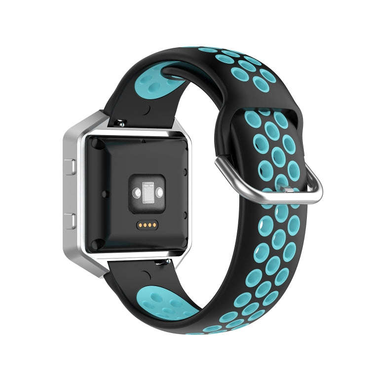 For Fitbit Versa 2 / Versa / Versa Lite / Blaze 23mm Sports Two Colors Silicone Replacement Strap...