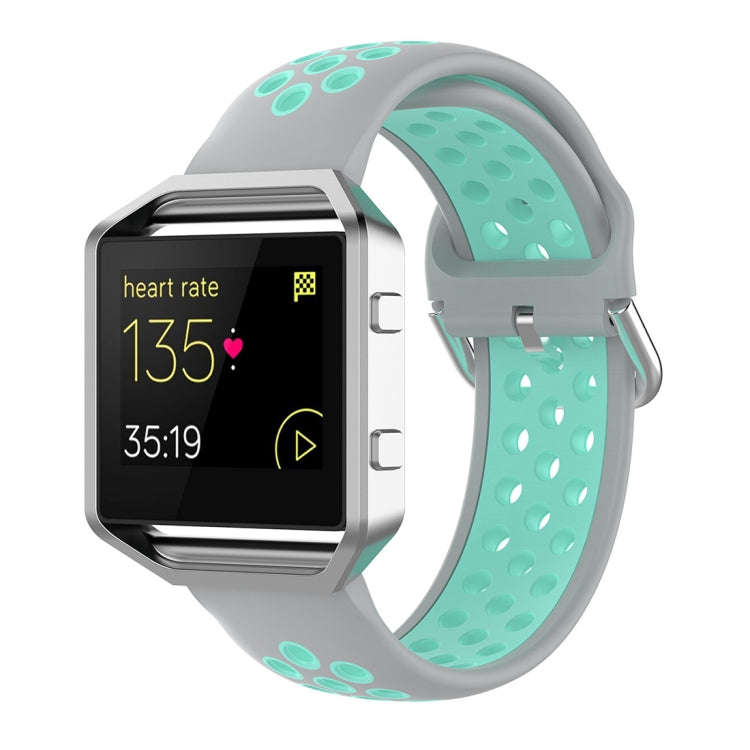 For Fitbit Versa 2 / Versa / Versa Lite / Blaze 23mm Sports Two Colors Silicone Replacement Strap...