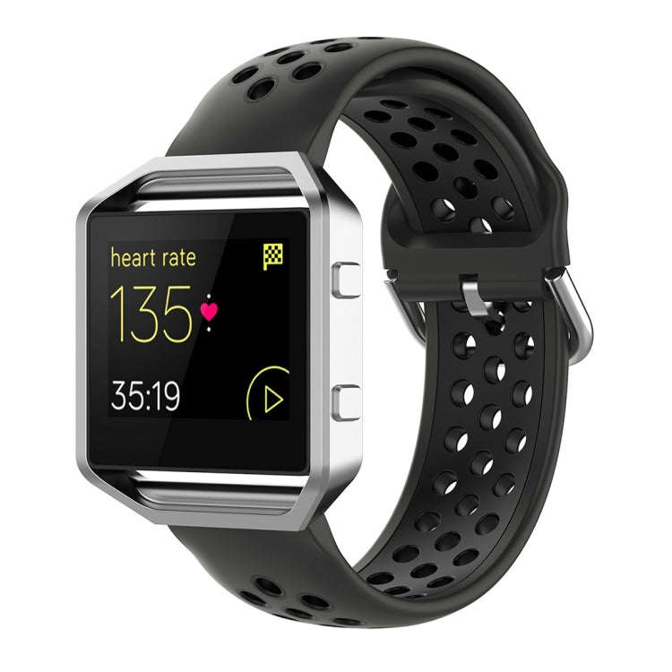 For Fitbit Versa 2 / Versa / Versa Lite / Blaze 23mm Sports Two Colors Silicone Replacement Strap...