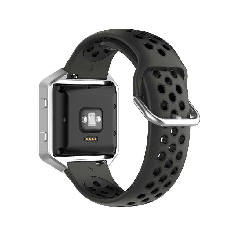 For Fitbit Versa 2 / Versa / Versa Lite / Blaze 23mm Sports Two Colors Silicone Replacement Strap...