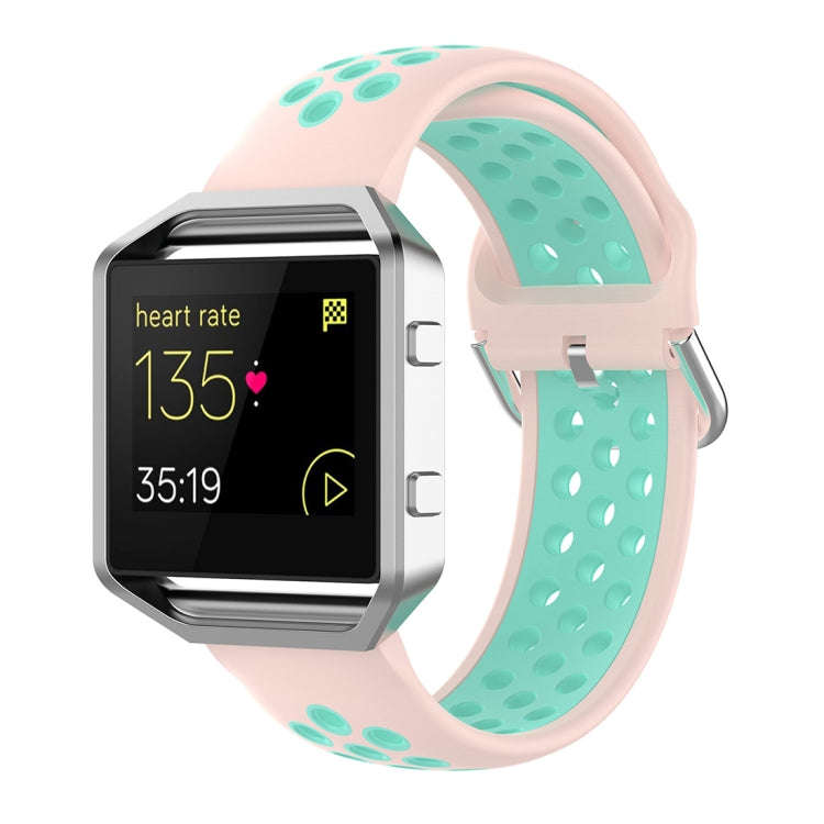 For Fitbit Versa 2 / Versa / Versa Lite / Blaze 23mm Sports Two Colors Silicone Replacement Strap...