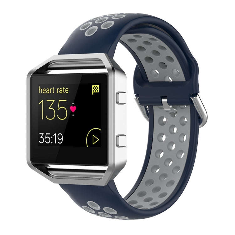 For Fitbit Versa 2 / Versa / Versa Lite / Blaze 23mm Sports Two Colors Silicone Replacement Strap...