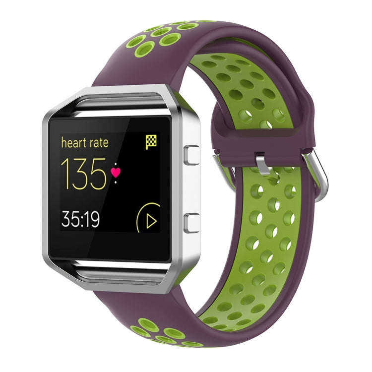 For Fitbit Versa 2 / Versa / Versa Lite / Blaze 23mm Sports Two Colors Silicone Replacement Strap...
