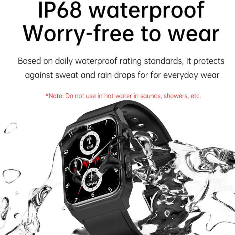 E530 1.91 inch IP68 Waterproof Silicone Band Smart Watch Supports ECG / Non-invasive Blood Sugar(...