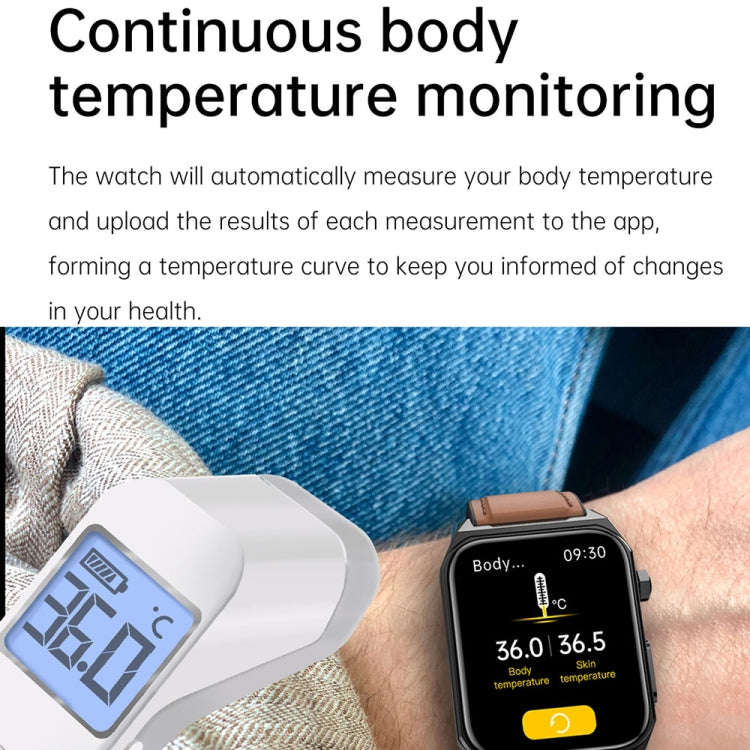 E530 1.91 inch IP68 Waterproof Silicone Band Smart Watch Supports ECG / Non-invasive Blood Sugar(...