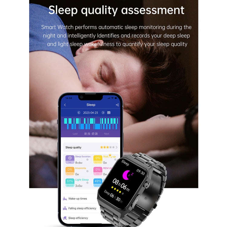 E530 1.91 inch IP68 Waterproof Silicone Band Smart Watch Supports ECG / Non-invasive Blood Sugar(...