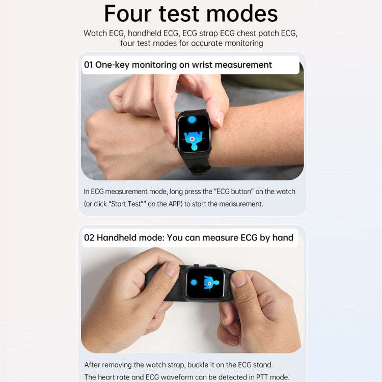 E530 1.91 inch IP68 Waterproof Silicone Band Smart Watch Supports ECG / Non-invasive Blood Sugar(...