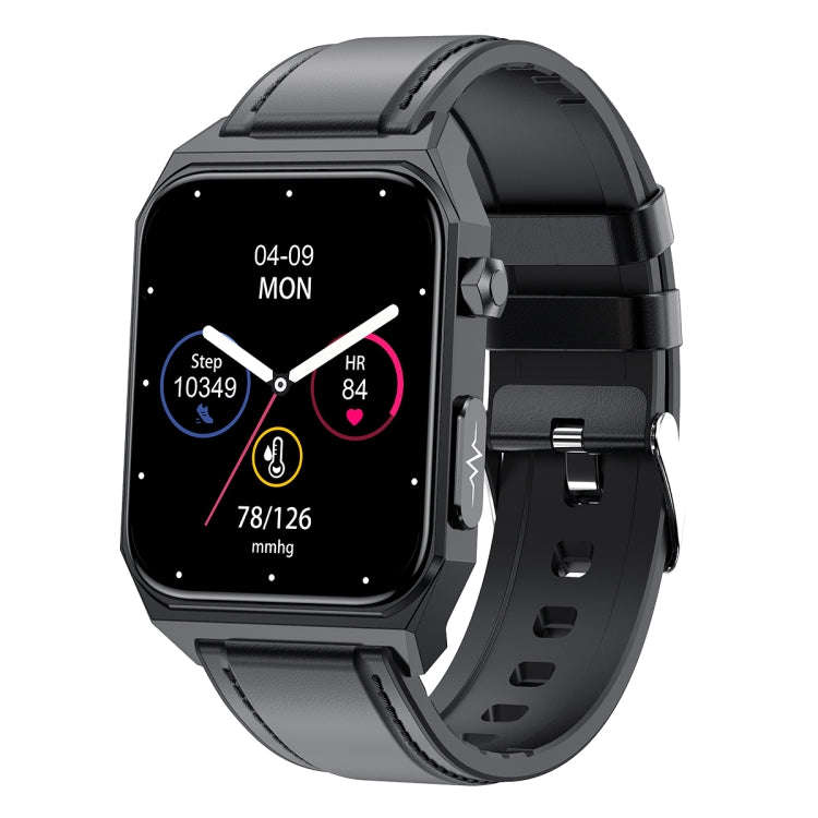 E530 1.91 inch IP68 Waterproof Leather Band Smart Watch Supports ECG / Non-invasive Blood Sugar(B...