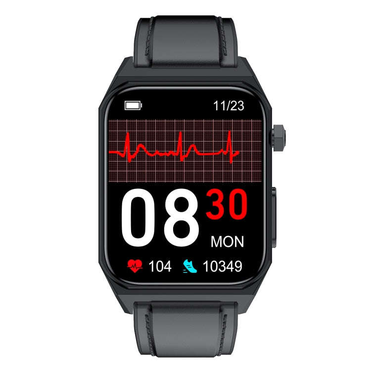 E530 1.91 inch IP68 Waterproof Leather Band Smart Watch Supports ECG / Non-invasive Blood Sugar(B...