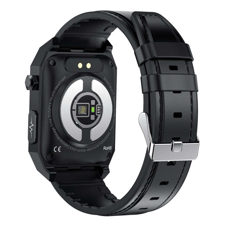 E530 1.91 inch IP68 Waterproof Leather Band Smart Watch Supports ECG / Non-invasive Blood Sugar(B...