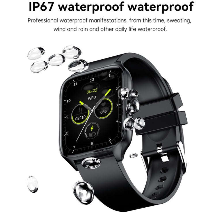 T19 Pro 1.96 inch IP67 Waterproof Silicone Band Smart Watch, Supports Dual-mode Bluetooth Call / ...
