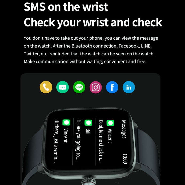 T20 1.96 inch IP67 Waterproof Silicone Band Smart Watch, Supports Dual-mode Bluetooth Call / Hear...