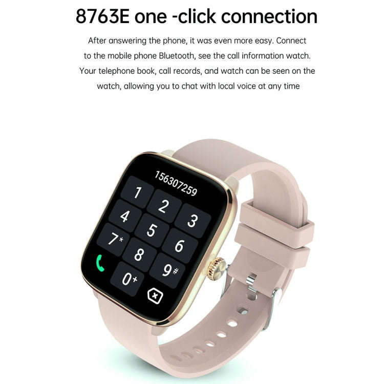 T20 1.96 inch IP67 Waterproof Silicone Band Smart Watch, Supports Dual-mode Bluetooth Call / Hear...