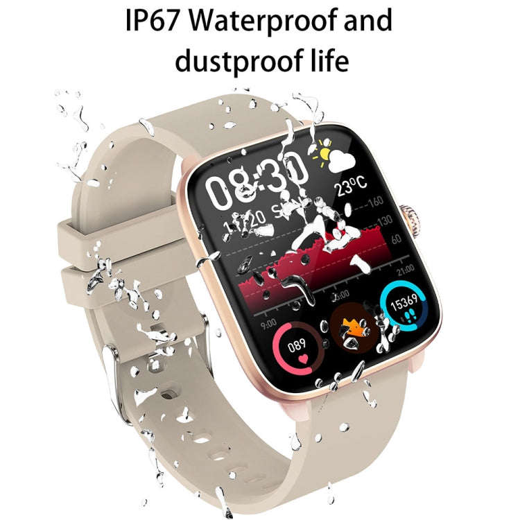 T20 1.96 inch IP67 Waterproof Silicone Band Smart Watch, Supports Dual-mode Bluetooth Call / Hear...