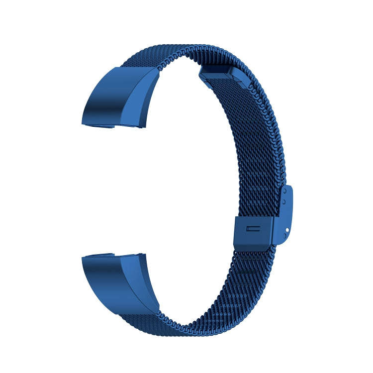 For Fitbit Alta / Alta HR / ACE Watch Button Mesh Metal Replacement Strap Watchband, Size:S(Dark ...