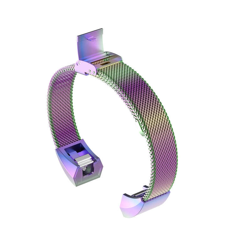 For Fitbit Alta / Alta HR / ACE Watch Button Mesh Metal Replacement Strap Watchband, Size:L(Color...