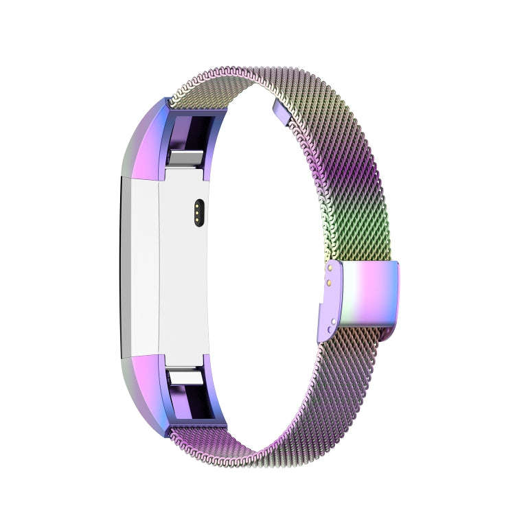 For Fitbit Alta / Alta HR / ACE Watch Button Mesh Metal Replacement Strap Watchband, Size:L(Color...