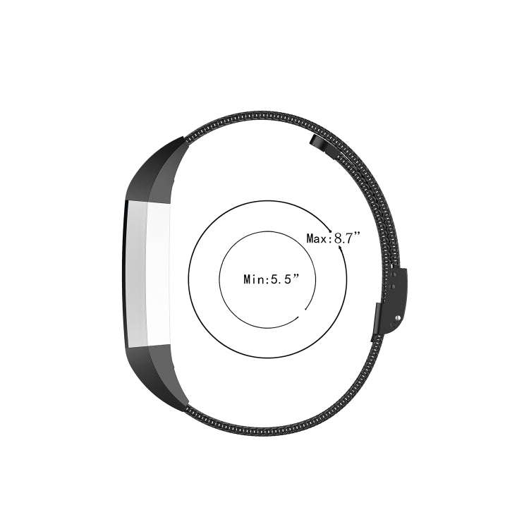 For Fitbit Alta / Alta HR / ACE Watch Button Mesh Metal Replacement Strap Watchband, Size:L(Color...