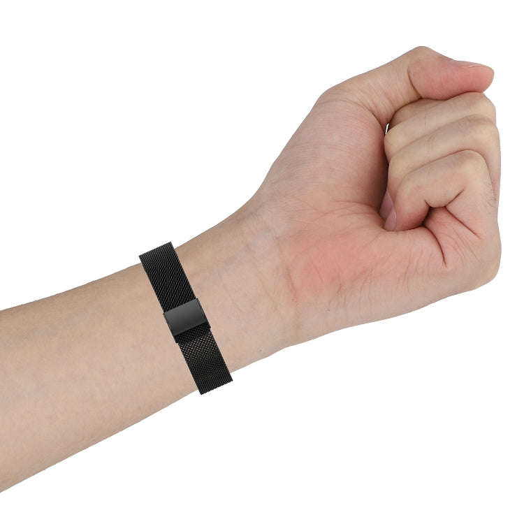 For Fitbit Alta / Alta HR / ACE Watch Button Mesh Metal Replacement Strap Watchband, Size:L(Color...
