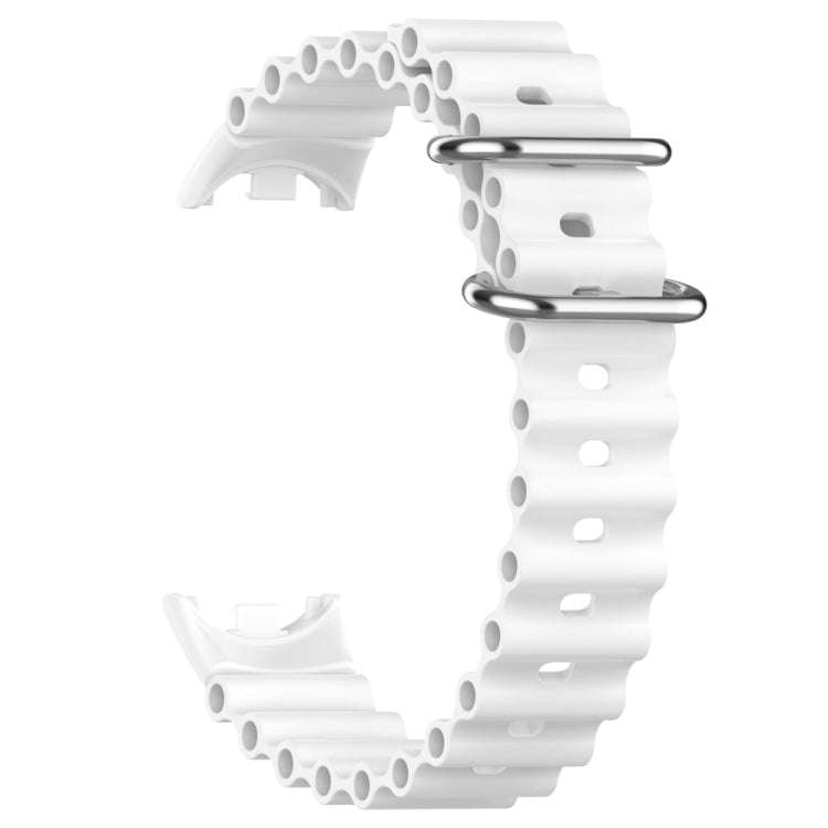 For Xiaomi Mi Band 8 Ocean Silicone Watch Band(White)