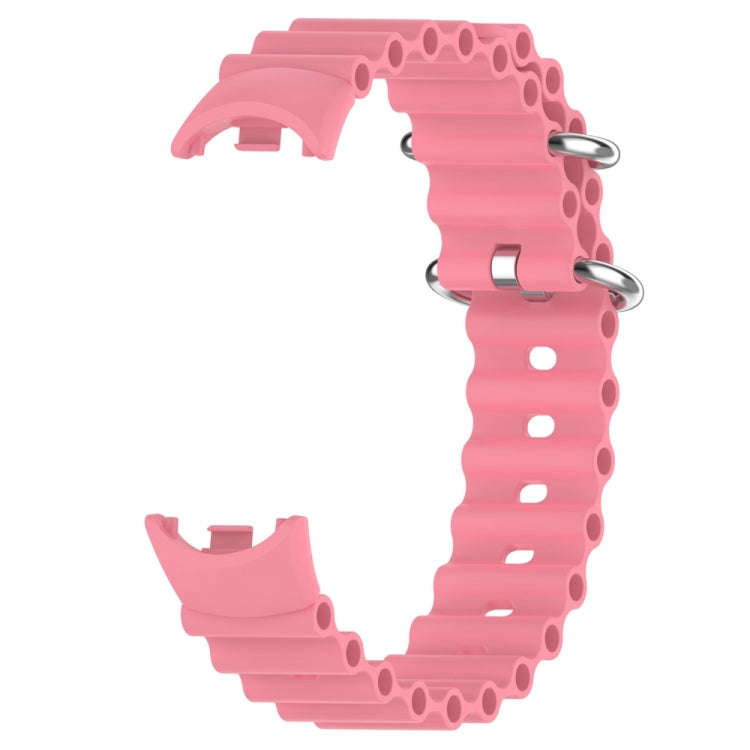 For Xiaomi Mi Band 8 Ocean Silicone Watch Band(Pink)