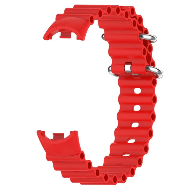 For Xiaomi Mi Band 8 Ocean Silicone Watch Band(Red)