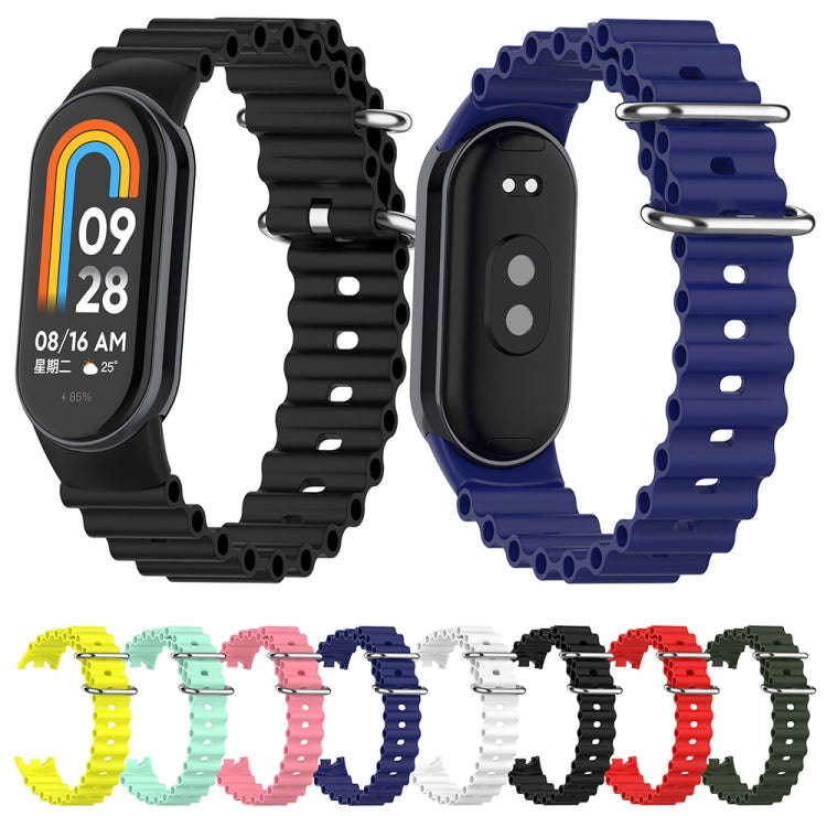 For Xiaomi Mi Band 8 Ocean Silicone Watch Band(Red)