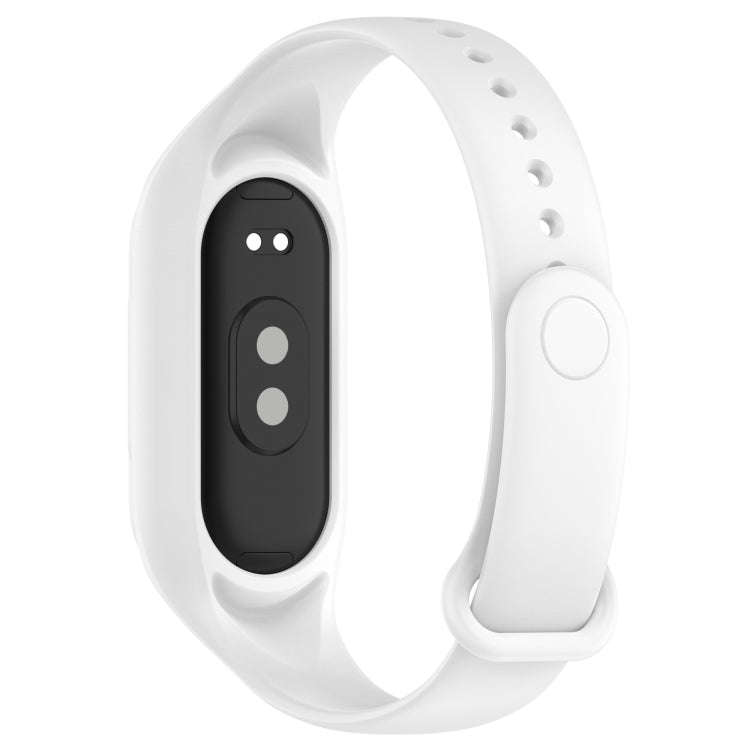 For Xiaomi Mi Band 8 Integrated Silicone Replacement Watch Band(White)