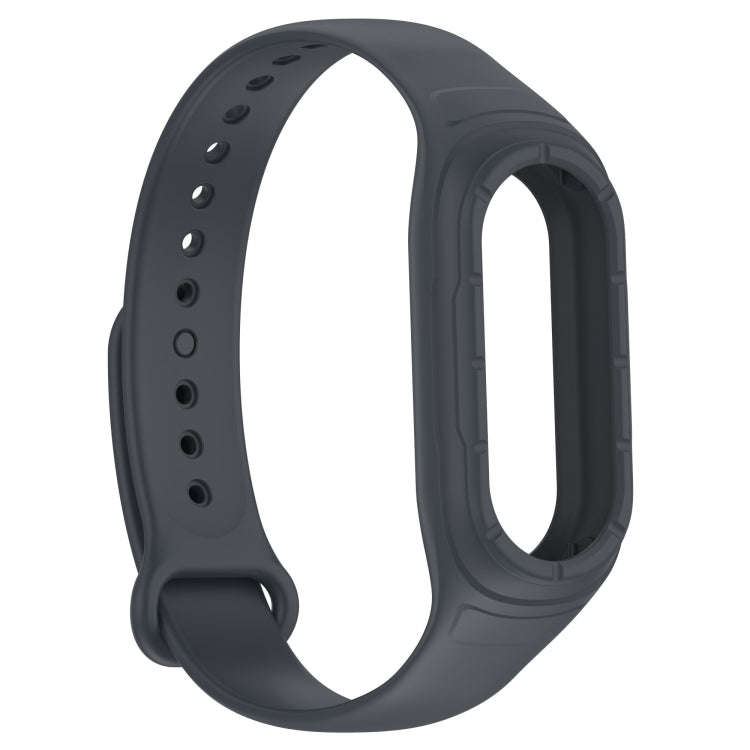 For Xiaomi Mi Band 8 Integrated Silicone Replacement Watch Band(Platinum Gray)