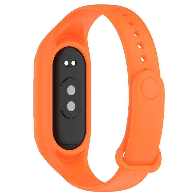 For Xiaomi Mi Band 8 Integrated Silicone Replacement Watch Band(Orange)