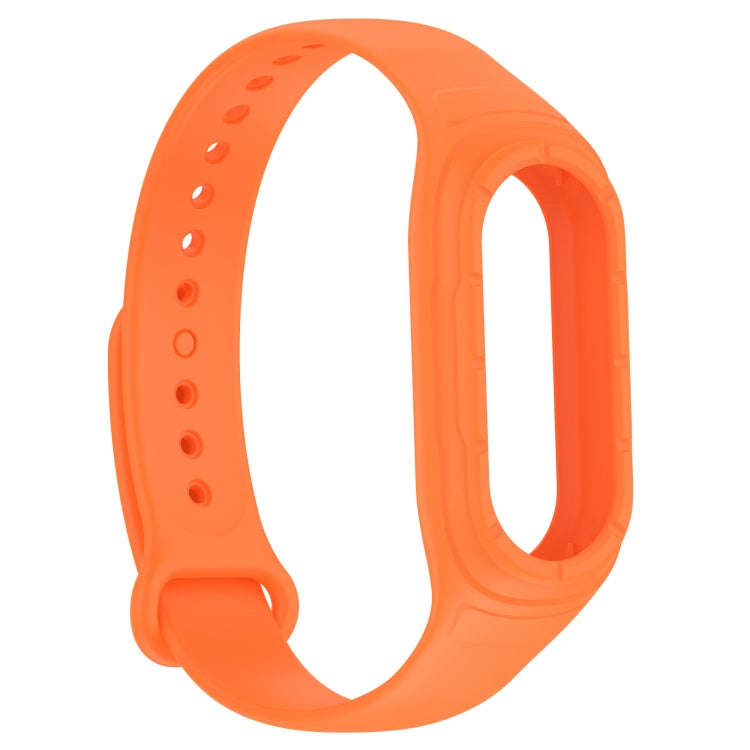 For Xiaomi Mi Band 8 Integrated Silicone Replacement Watch Band(Orange)