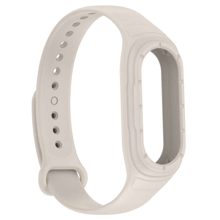 For Xiaomi Mi Band 8 Integrated Silicone Replacement Watch Band(Creamy White)