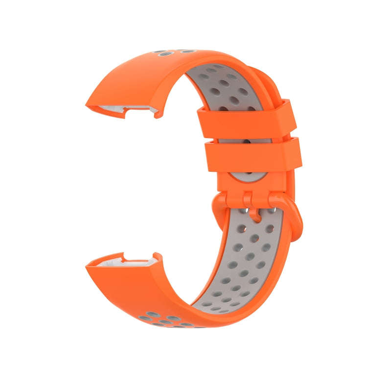 For Fitbit Charge 4 / Charge 3 / Charge 3 SE Watch Button Two Colors Silicone Replacement Strap W...