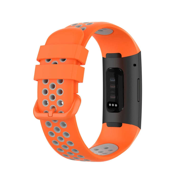 For Fitbit Charge 4 / Charge 3 / Charge 3 SE Watch Button Two Colors Silicone Replacement Strap W...