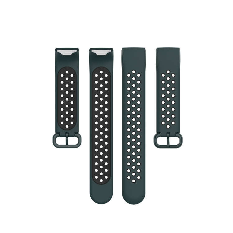 For Fitbit Charge 4 / Charge 3 / Charge 3 SE Watch Button Two Colors Silicone Replacement Strap W...
