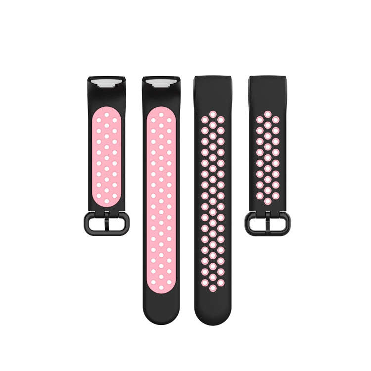 For Fitbit Charge 4 / Charge 3 / Charge 3 SE Watch Button Two Colors Silicone Replacement Strap W...