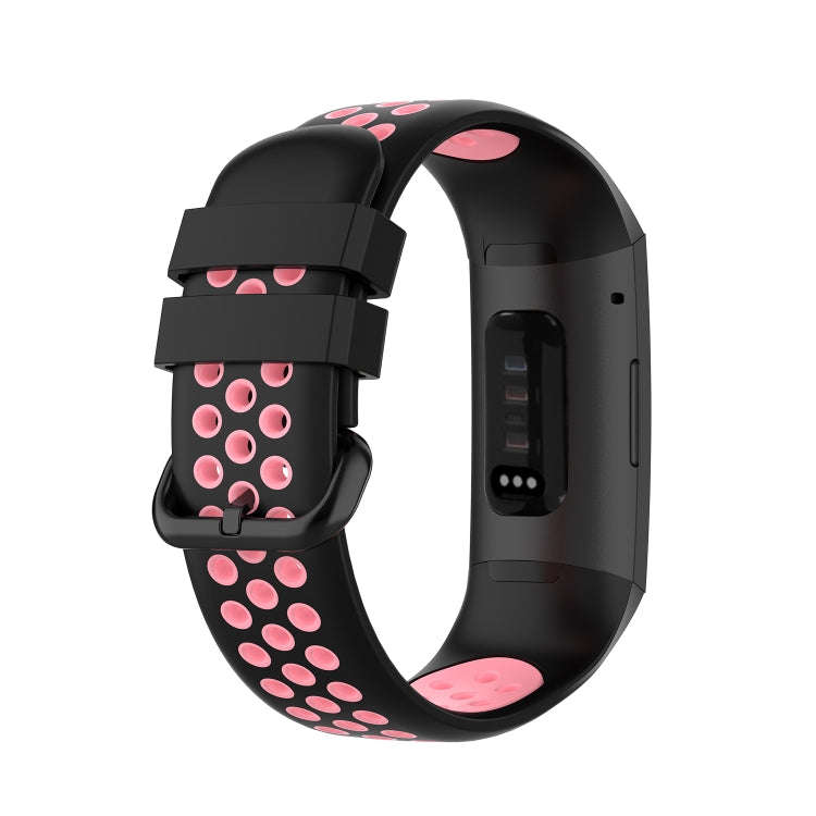 For Fitbit Charge 4 / Charge 3 / Charge 3 SE Watch Button Two Colors Silicone Replacement Strap W...