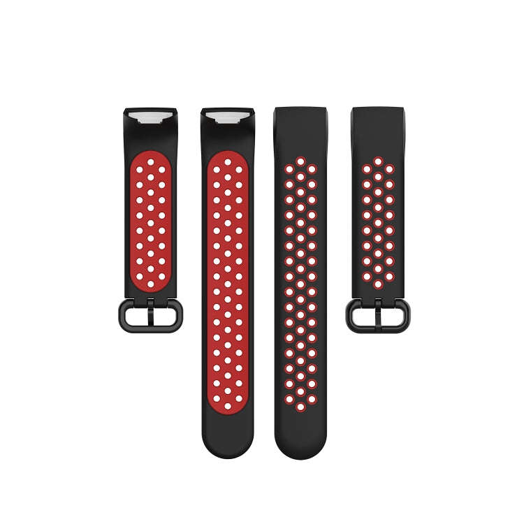 For Fitbit Charge 4 / Charge 3 / Charge 3 SE Watch Button Two Colors Silicone Replacement Strap W...
