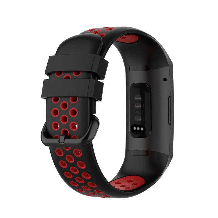 For Fitbit Charge 4 / Charge 3 / Charge 3 SE Watch Button Two Colors Silicone Replacement Strap W...