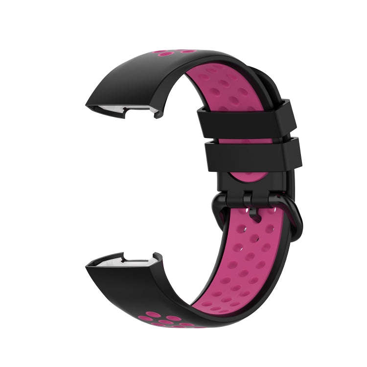 For Fitbit Charge 4 / Charge 3 / Charge 3 SE Watch Button Two Colors Silicone Replacement Strap W...
