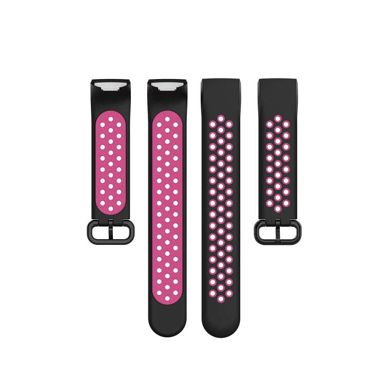 For Fitbit Charge 4 / Charge 3 / Charge 3 SE Watch Button Two Colors Silicone Replacement Strap W...