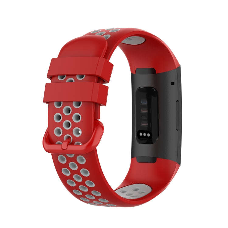 For Fitbit Charge 4 / Charge 3 / Charge 3 SE Watch Button Two Colors Silicone Replacement Strap W...