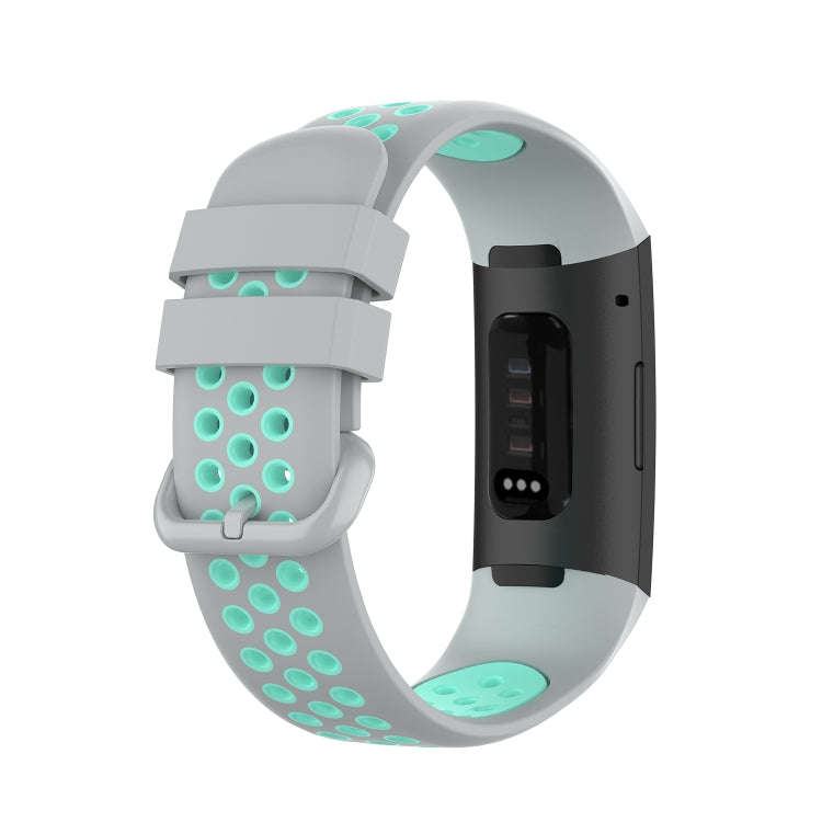 For Fitbit Charge 4 / Charge 3 / Charge 3 SE Watch Button Two Colors Silicone Replacement Strap W...