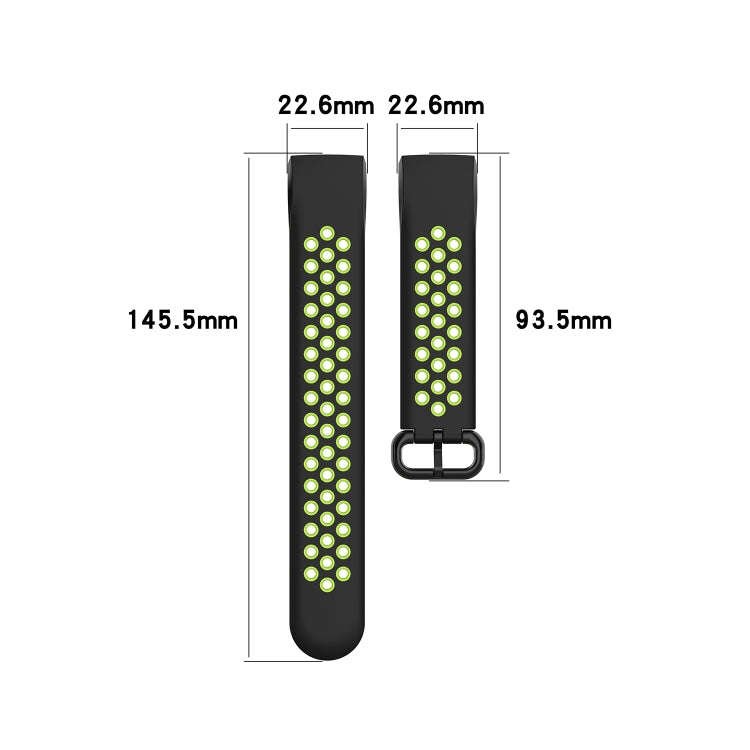 For Fitbit Charge 4 / Charge 3 / Charge 3 SE Watch Button Two Colors Silicone Replacement Strap W...