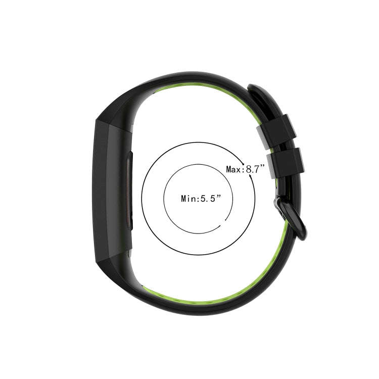 For Fitbit Charge 4 / Charge 3 / Charge 3 SE Watch Button Two Colors Silicone Replacement Strap W...