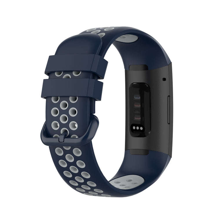 For Fitbit Charge 4 / Charge 3 / Charge 3 SE Watch Button Two Colors Silicone Replacement Strap W...