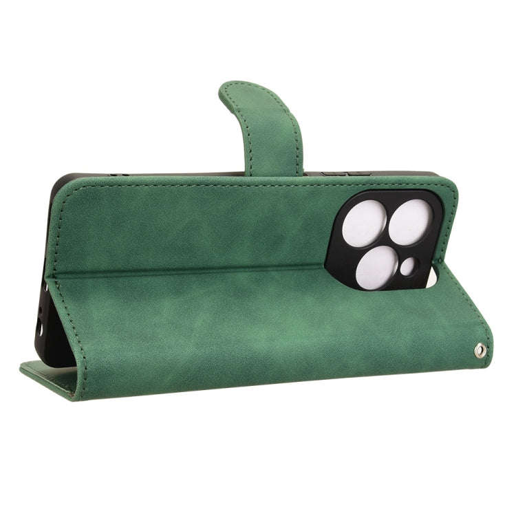 For Infinix Note 40X 5G Skin Feel Magnetic Flip Leather Phone Case(Green)