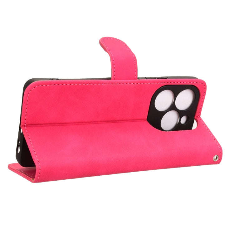 For Infinix Note 40X 5G Skin Feel Magnetic Flip Leather Phone Case(Rose Red)