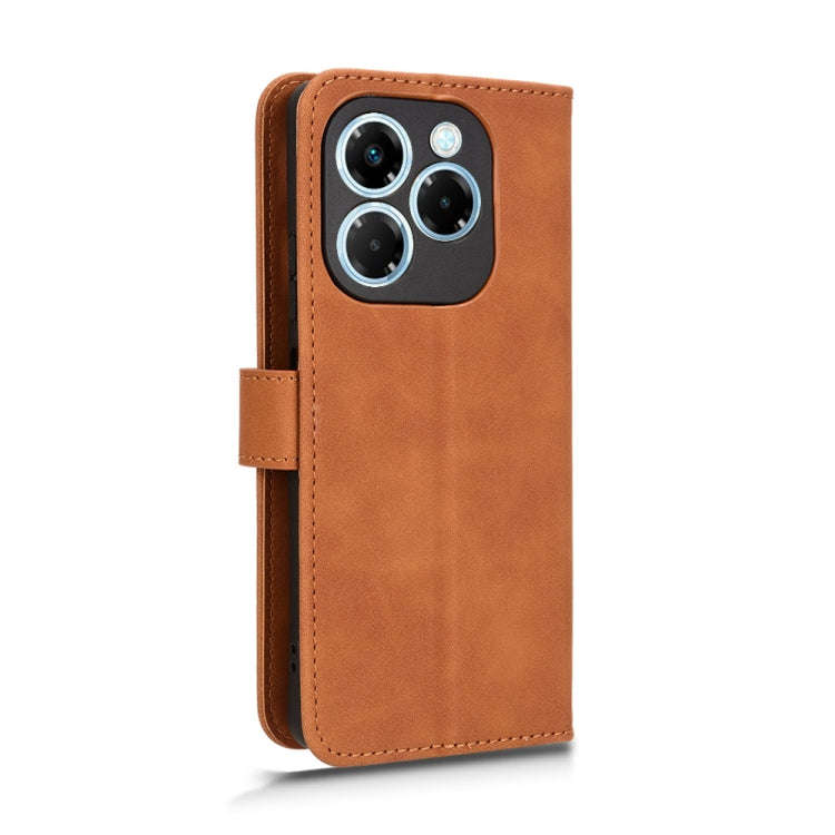 For Infinix Note 40X 5G Skin Feel Magnetic Flip Leather Phone Case(Brown)